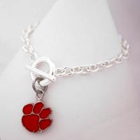 Clemson University Tigers Charm Bracelet