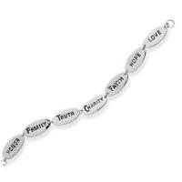 Silver Words of Inspiration Bracelet