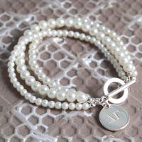 Triple-Strand Engraved Greek Sorority Bracelet