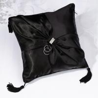 Black Satin Ring Bearer Pillow
