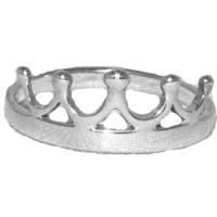 Sterling Silver Five Point Crown Ring