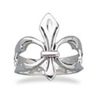 Sterling Silver Fleur De Lis Ring