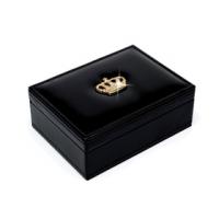 Black Crown and Zebra Print Jewelry Box