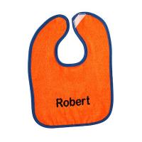 Orange and Blue Personalized Baby Bib