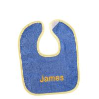 Blue and Yellow Personalized Baby Bib