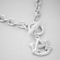 Auburn University Pendant Chain Link Toggle Necklace