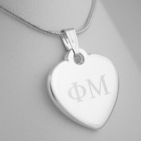 Phi Mu Heart Necklace