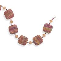 Multi-color Calsilica Beaded Necklace
