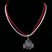 Ohio State Pendant Double Suede Cord Necklace