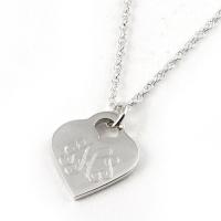 Sterling Silver Monogrammed Heart Necklace