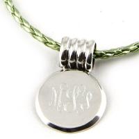 Colorful Monogrammed Circle Pendant Necklace