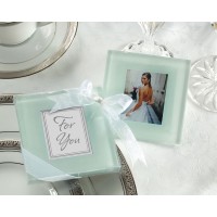 Frosted Glass Photo Coasters Favors