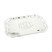 Monogrammed Silver Serving Tray