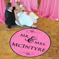 Mr. & Mrs. Wedding Reception Dance Floor Decal