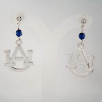 Swarovski Crystal Beaded Auburn University Earrings