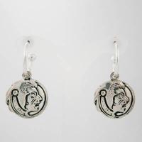 Silver Hoop Florida State University Earrings