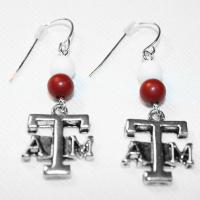Beaded Texas A&M Aggies Earrings