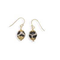 Giraffe Print Bead Earrings