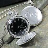 Personalized Engraved Silver Pocket Watch
