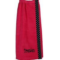Pink and Black Monogrammed Bath Wrap Robe