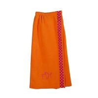 Personalized Orange and Pink Bath Wrap Robe