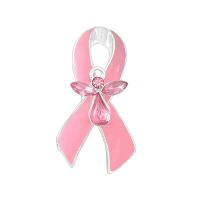 Breast Cancer Awareness Pink Ribbon Angel Pin Brooch