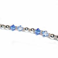 Blue Swarovski Crystal Beaded Watch Band