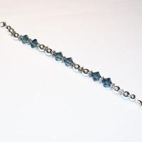 Smoky Blue Swarovski Crystal Beaded Watch Band
