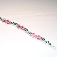 Pink Swarovski Crystal Beaded Watch Band