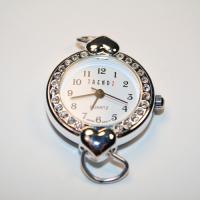 Crystal Heart Silver Watch Face