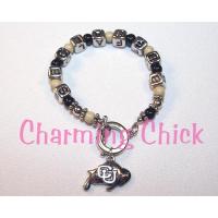 University of Colorado Buffaloes Beaded Charm Bracelet