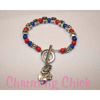 Beaded University of Kansas Jayhawks Bracelet