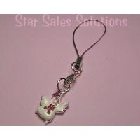 Breast Cancer Awareness Angel Charm Cell Phone Strap