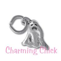 Halloween Ghost Sterling Silver Charm