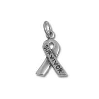 Sterling Silver Cancer Survivor Ribbon Charm