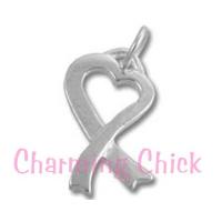 Awareness Ribbon Heart Charm
