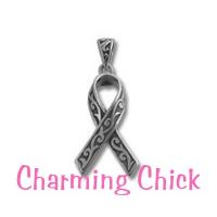 Awareness Ribbon Filigree Sterling Silver Pendant
