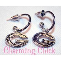 University of Georgia Bulldogs Hoop Silver Earrings