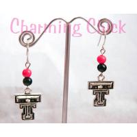 Beaded Texas Tech Red Raiders Earrings
