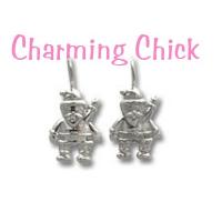 Santa Clause Sterling Silver Earrings