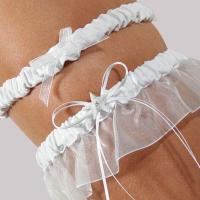 Beach Wedding Collection White Garter Set