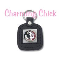 Florida State University Seminoles Leather Keychain