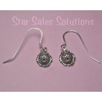 Sterling Silver Lion Charm Earrings