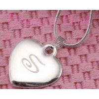 Personalized Engraved Silver Heart Charm Necklace