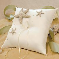 Beach Wedding Collection Ring Bearer Pillow Ivory