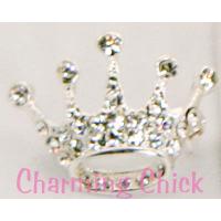 Five-Point Crown Swarovski Crystal Small Brooch Pin