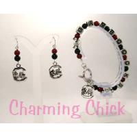 University of South Carolina Beaded Bracelet & Earrings Set