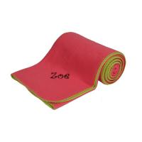 Pink and Green Personalized Fleece Blanket