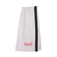 Black Polka Dots Personalized Bath Wrap Robe