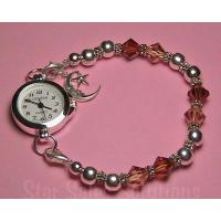 Crescent Moon Swarovski Crystal Watch